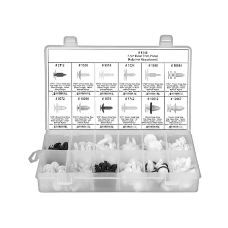 Zoro Select Screw Assortment, Nylon, 116 PCS 8146