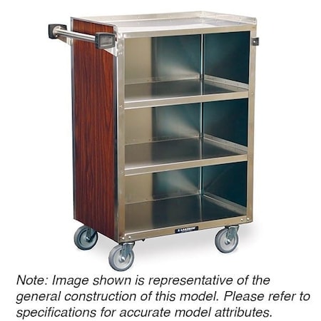 Lakeside Enclosed Bussing Cart, 3 Shelf - 16"x24" 810