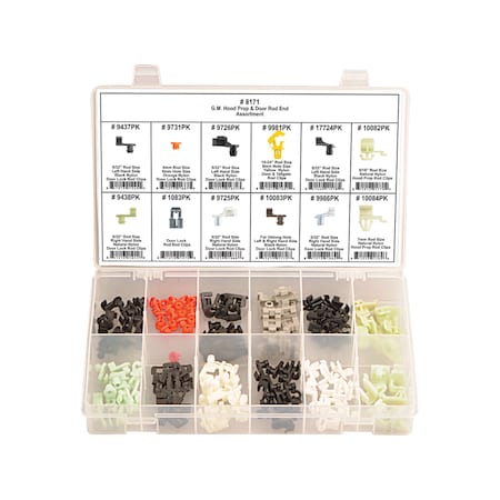 Zoro Select GM Hood Prop & Rod End Asst, 137 Pc 8171