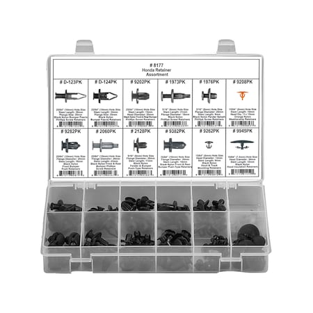 Zoro Select Honda Retaier Assortment, 121 Pc 8177