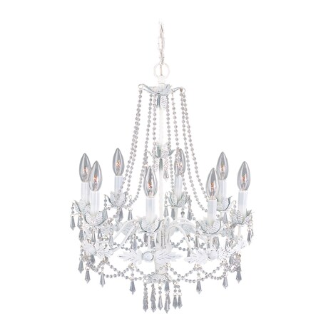 Livex Lighting Athena 8 Light Antique White Chandelier 8188-60