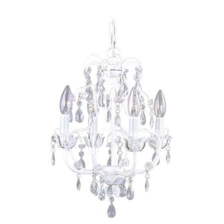 Livex Lighting Athena 4 Light Antique White Chandelier 8193-60
