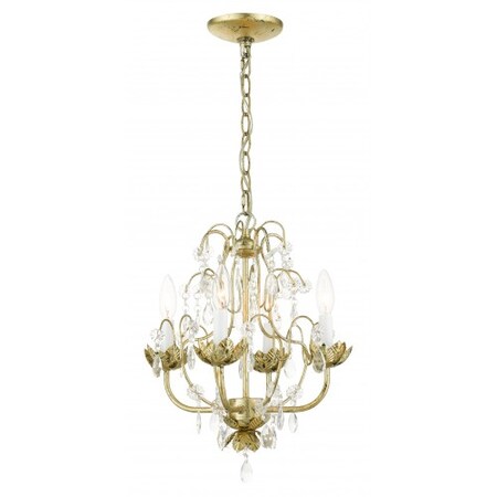 Livex Lighting Winter Gold Chandelier, 4 Light 8193-28