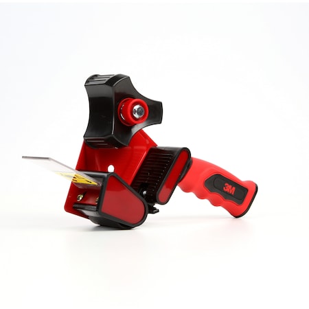 Scotch Handheld Tape Dispenser, 2 in Max. Tape Width, 3 in Tape Core Dia., Pistol, Metal, Plastic, Red HR80