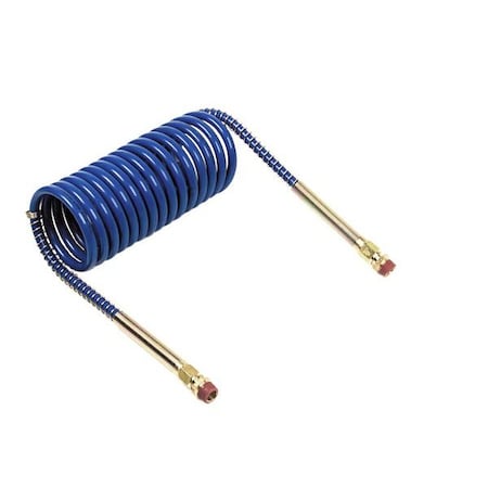 GROTE Coiled Air 20 ft. Blue Single, 12" Lead 81-0020-B
