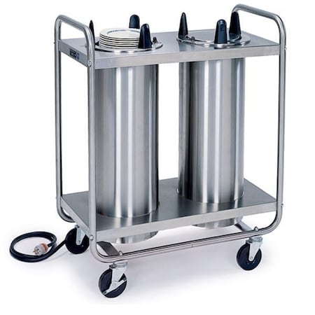 Lakeside Regular Heated Tubular 2 Stack Plate Dispenser; Plates Up to 5" 8200