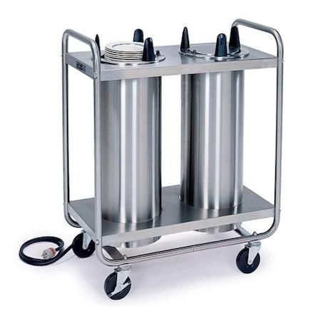 Lakeside Regular Heated Tubular 2 Stack Plate Dispenser; 5-1/8" to 5-3/4" 8205