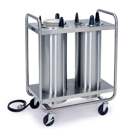 Lakeside Regular Heated Tubular 2 Stack Plate Dispenser; 5-7/8" to 6-1/2" 8206