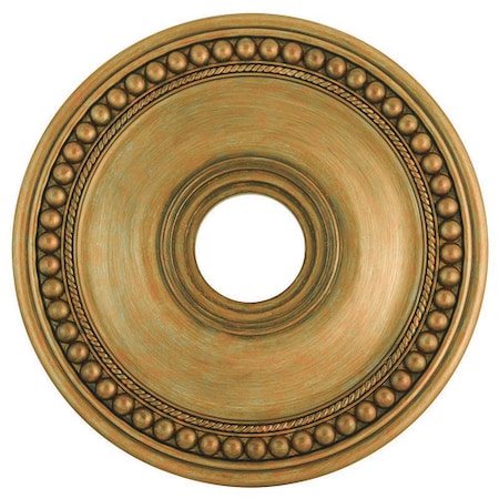 Livex Lighting Wingate Hand Painted Antique Gold Leaf Ceiling Medallion 82074-48