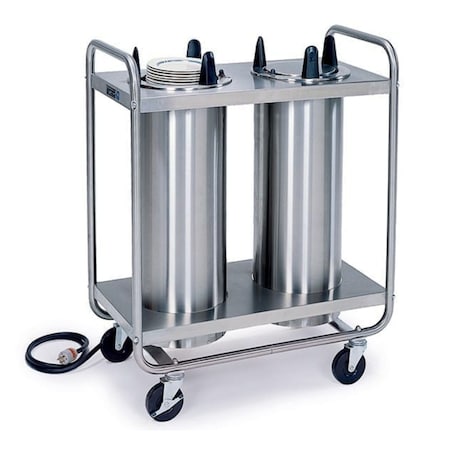 Lakeside Regular Heated Tubular 2 Stack Plate Dispenser; 6-5/8" to 7-1/4" 8207