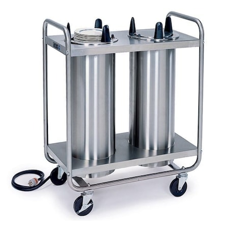 Lakeside Regular Heated Tubular 2 Stack Plate Dispenser; 7-3/8" to 8-1/8" 8208