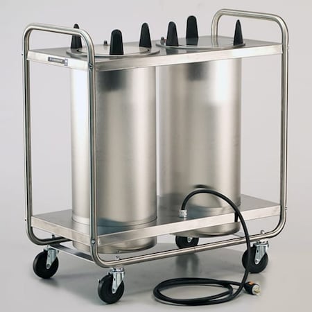 Lakeside Regular Heated Tubular 2 Stack Plate Dispenser; 10-1/4" to 11" 8211