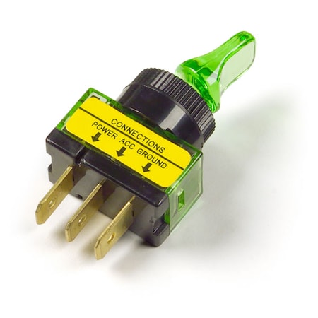 Grote Toggle Switch, On/Off, D/Bill, Green, 20A 82-1911