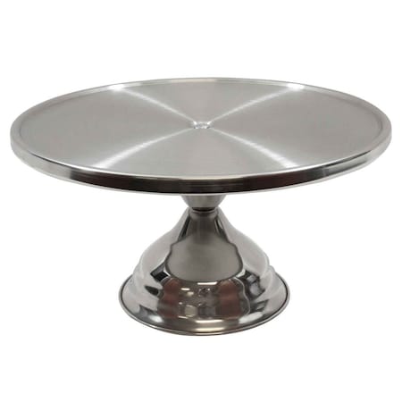 Tablecraft Assembled Cake Stand, SS, 12.75"X6.75" H 821