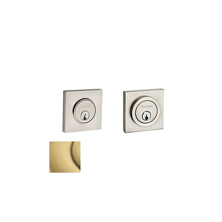 Baldwin Estate Satin Brass with Brown Deadbolts 8221.060