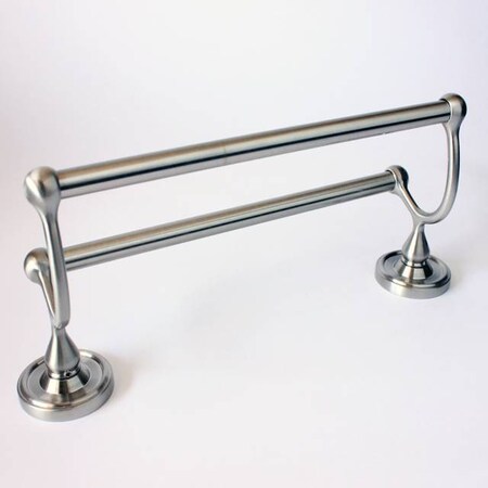 Rusticware Midtowne Dbl Towel Bar Satin Nickel24" 8222SN