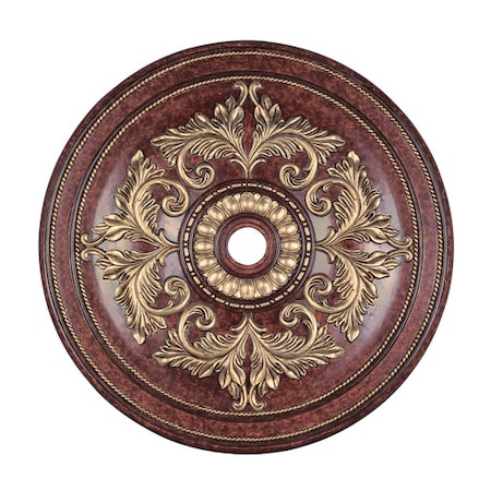 Livex Lighting Versailles Verona Bronze with Aged Gold Leaf Accents Ceiling Medallion 8228-63