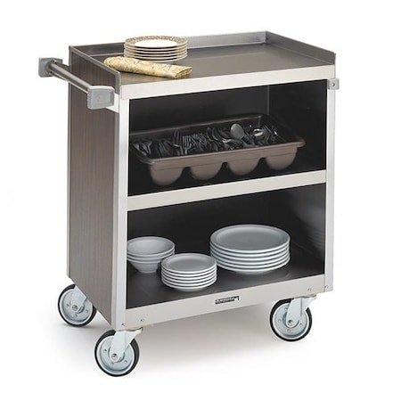 Lakeside Stainless Enclosed Bussing Cart, 3 Shelf, 700 lb Capacity, 18"x27" 822