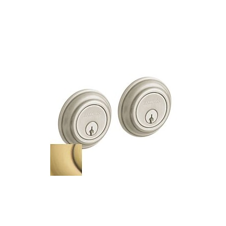 Baldwin Estate Satin Brass with Brown Deadbolts 8232.060