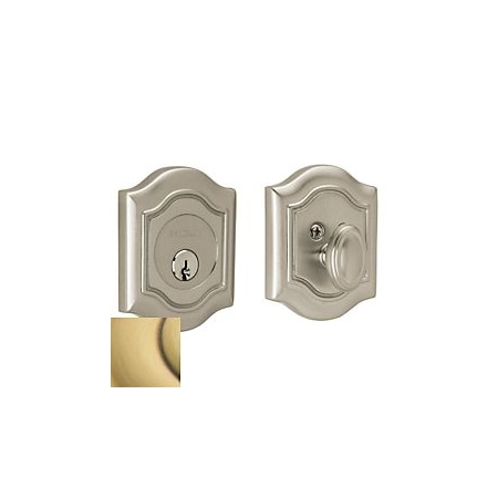 Baldwin Estate Satin Brass with Brown Deadbolts 8237.060