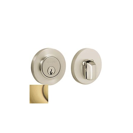 Baldwin Estate Satin Brass with Brown Deadbolts 8244.060