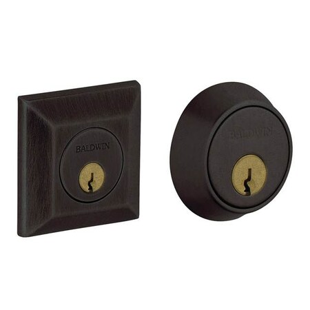 Baldwin Estate Distressed Oil Rubbed Bronze Deadbolts 8255.402
