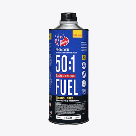 Vp Racing Fuels Small Engine Fuel, 50:1, Qt 6235