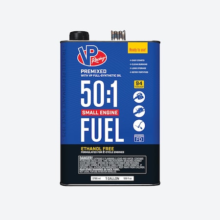Vp Racing Fuels Small Engine Fuel, 50:1, Gal 6231