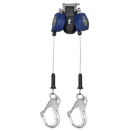 Falltech FT-X Self Retracting Lifeline, 8 ft. Length, Quick-Connect, Aluminum, 2 Leg(s) 82808TP5