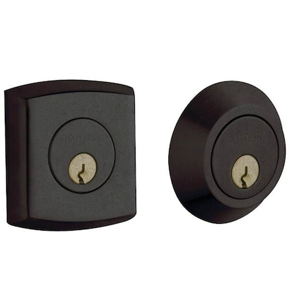 Baldwin Estate Distressed Oil Rubbed Bronze Deadbolts 8286.402