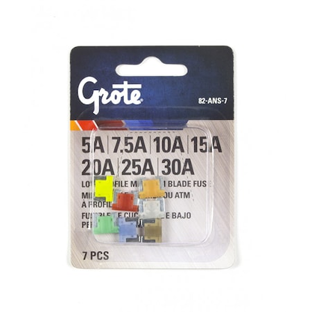 Grote Low Profile Mini Fuse, 7.5A, PK5 82-ANS-7.5A