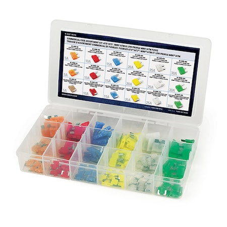 Grote Mini Ato/Lp Mini Fuse Assortment, PK180 82-ASST-180