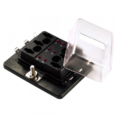 Grote Led Fuse Panel, Ato/Atc, 6 Slot and Cover 82-BLR-I-306