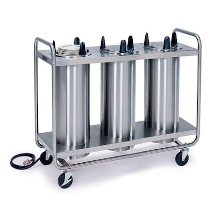 Lakeside Regular Heated Tubular 3 Stack Plate Dispenser; 5-1/8" to 5-3/4" 8305