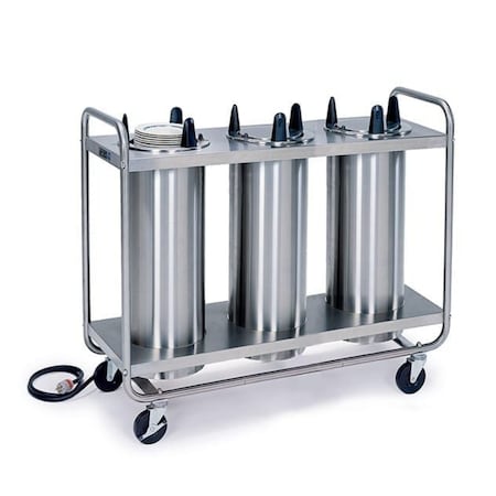 Lakeside Regular Heated Tubular 3 Stack Plate Dispenser; 6-5/8" to 7-1/4" 8307
