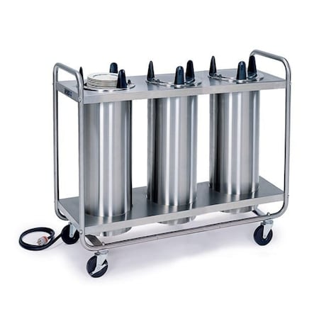 Lakeside Regular Heated Tubular 3 Stack Plate Dispenser; 9-1/4" to 10-1/8" 8310