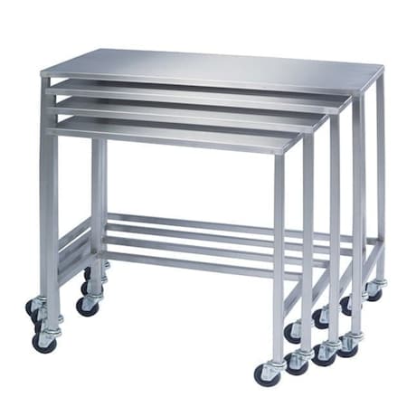 Lakeside 16"W x 32"L x 34"H, SS Instrument Table, Nesting Style 8381