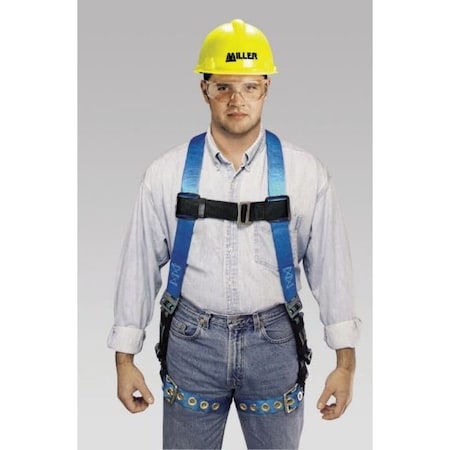 Honeywell Miller Full Body Harness, S/M, 400 lb., Back D-Ring P950DQC/S/MBL