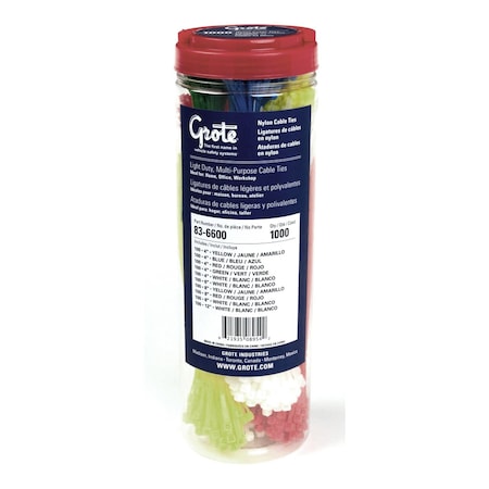 Grote Cable Tie Assortment, PK1000 83-6600