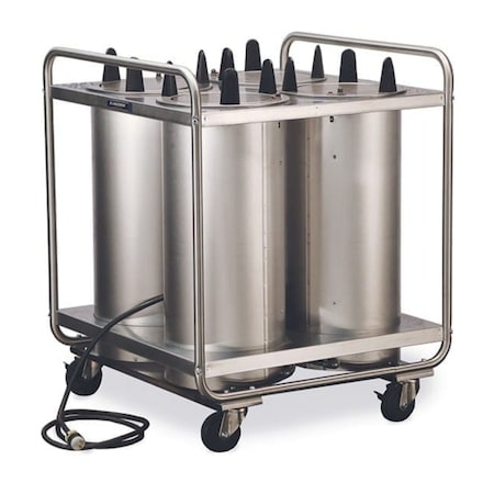 Lakeside Regular Heated Tubular 4 Stack Plate Dispenser; 9-1/4" to 10-1/8" 8410