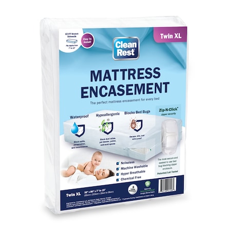 Cleanrest Mattress/Box Spring Protector, 39"W, White 845168015462