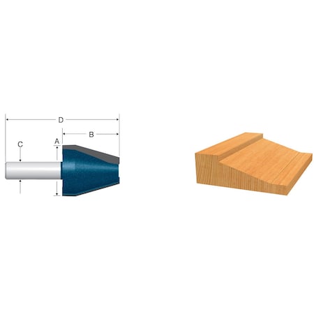 Bosch Bevel Vertical Panel Raiser Bit 1/2In Sh 84520M