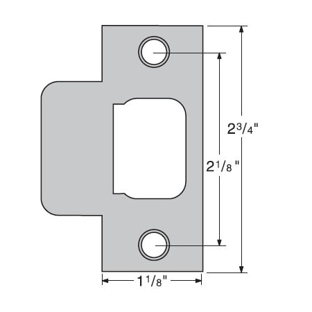 Kwikset Deadbolt T Strike Bright Chrome 84632-002