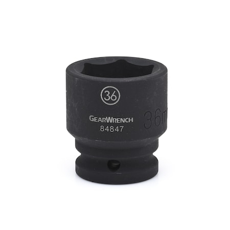 Gearwrench 3/4" Drive 6 Point Standard Impact Metric Socket 36mm 84847