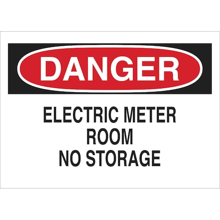 Brady Danger Sign, 7 in Height, 10 in Width, Polyester, Rectangle, English 84865