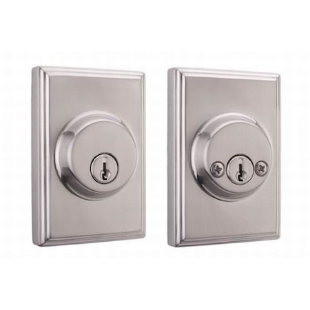 Weslock Woodward DBL CYL Deadbolt ADJ Latch Deadbolt Strike Satin Nickel 03772-N-NSL23