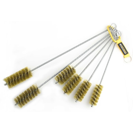 Brush Research 84BKITC, 6 Piece Brush Kit, Sizes Include Diameters 1.125" - 1.750", Brass 84BKITC
