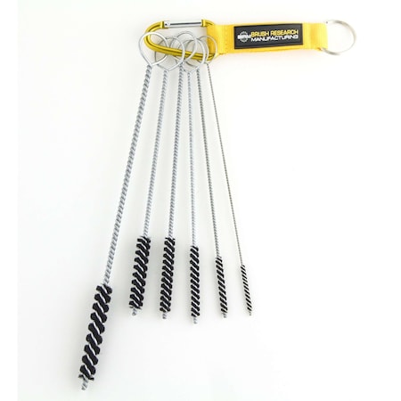 Brush Research 84HKITA, 6 Piece Brush Kit, Sizes Include Diameters .125" - .437", Natural Bristle 84HKITA