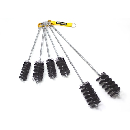 Brush Research BRM 84NKITC, 6 Piece Tube Brush Kit, Sizes Include Diameters 1.125" - 1.750", Nylon Fill 84NKITC