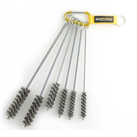 Brush Research 84SKITB, 6 Piece Brush Kit, Sizes Include Diameters .500" - 1.00", Stainless Steel 84SKITB
